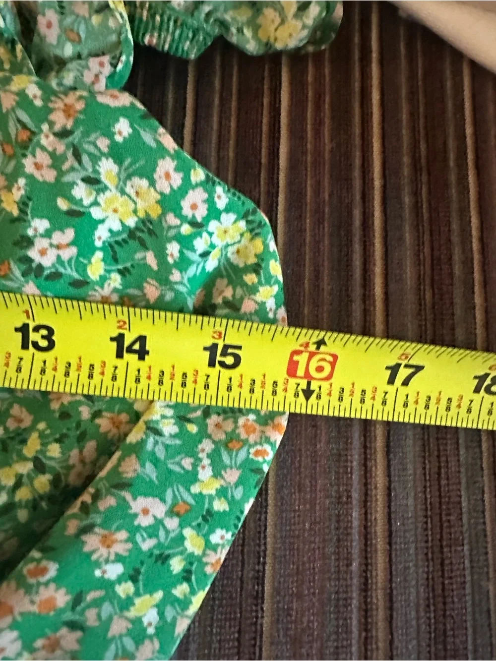 Jessica Simpson Green Floral V Neck Flutter Sleeve Dress Size Small